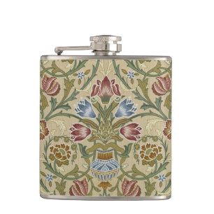 William Morris Brokat Blumen Tapetenmuster Flachmann