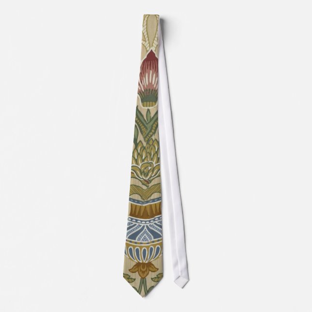 William Morris Brokat Blumen Tapetenmuster Krawatte (Vorderseite)