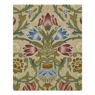 William Morris Brokat Blumen Tapetenmuster Poster