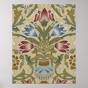 William Morris Brokat Blumen Tapetenmuster Poster