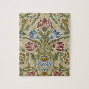 William Morris Brokat Blumen Tapetenmuster Puzzle