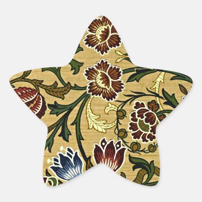 William Morris - Brokat Stern-Aufkleber (Vorderseite)