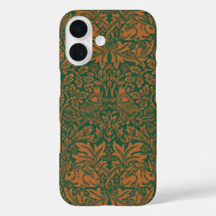 William Morris Brother Rabbit Bernstein Schwarzes iPhone 16 Hülle