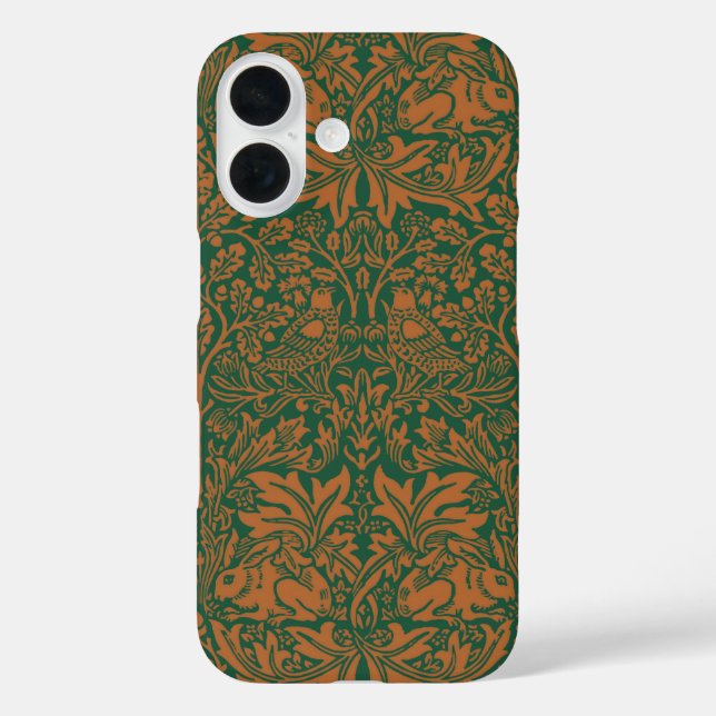 William Morris Brother Rabbit Bernstein Schwarzes  Case-Mate iPhone Hülle (Rückseite)