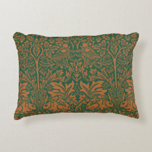 William Morris Brother Rabbit Bernstein Schwarzes Dekokissen