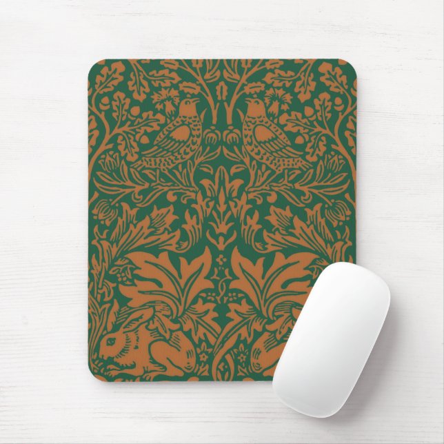 William Morris Brother Rabbit Bernstein Schwarzes  Mousepad (Mit Mouse)