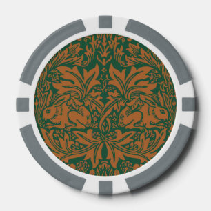 William Morris Brother Rabbit Bernstein Schwarzes  Pokerchips
