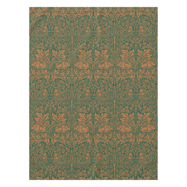 William Morris Brother Rabbit Bernstein Schwarzes  Tischdecke (Vorderseite)