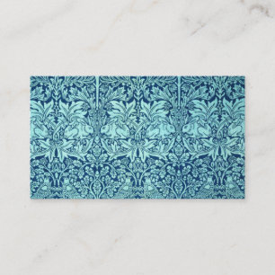 William Morris Brother Rabbit Muster in Blau Visitenkarte