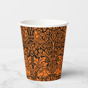 William Morris Brother Rabbit Rust Schwarz Muster Pappbecher