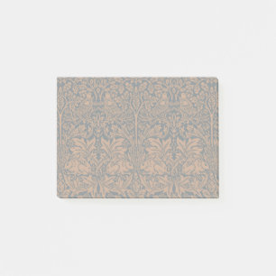 William Morris Brother Rabbit Rust Schwarz Muster Post-it Klebezettel