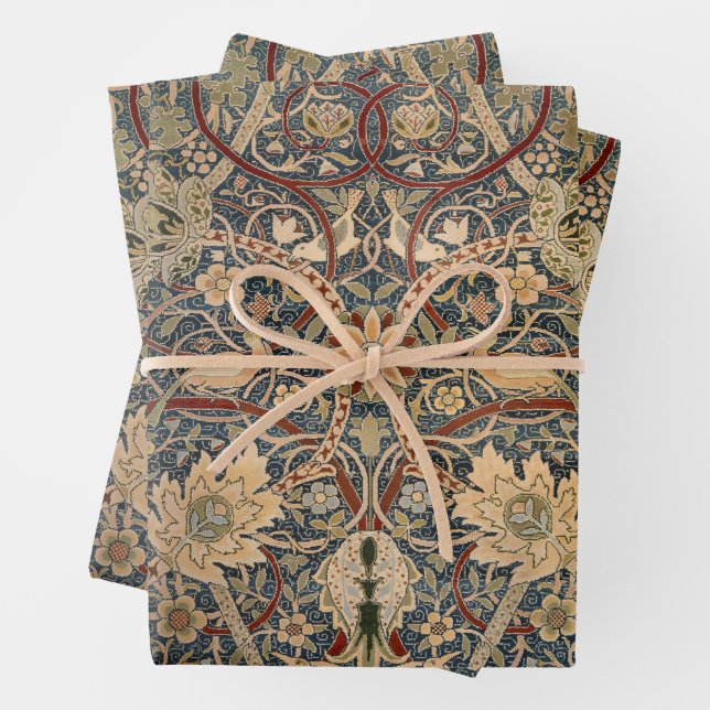 William Morris Bullerswood Faux Tapestry Geschenkpapier Set (Beispiel)