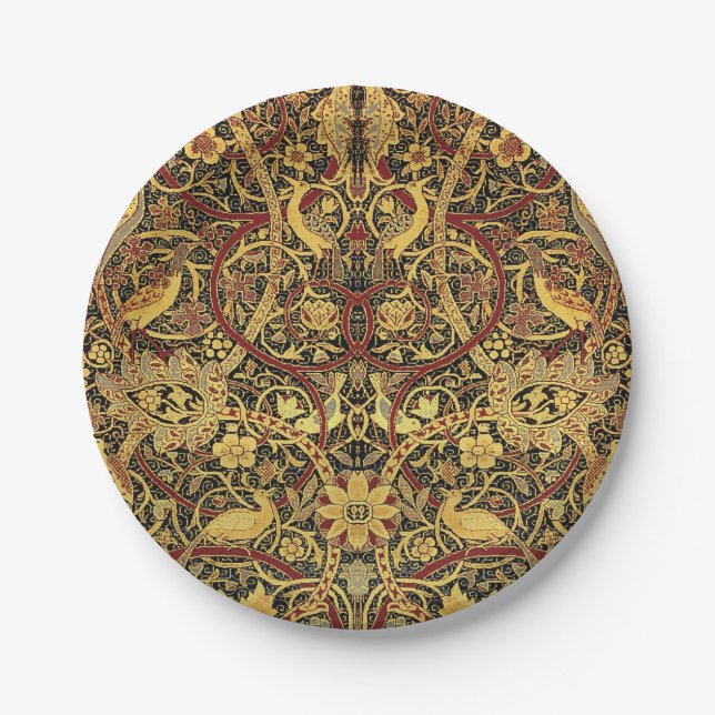 William Morris Bullerswood Imitats Tapestry Pappteller (Vorderseite)
