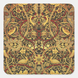 William Morris Bullerswood Imitats Tapestry Quadratischer Aufkleber