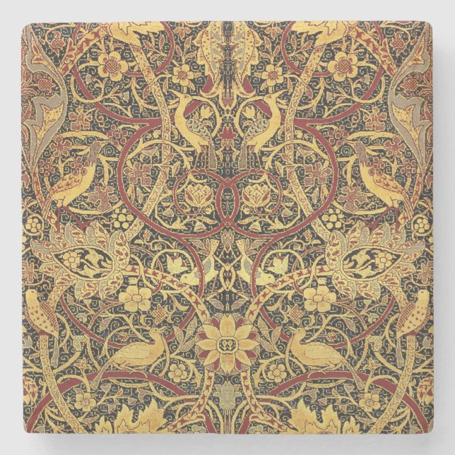 William Morris Bullerswood Imitats Tapestry Steinuntersetzer (Vorderseite)