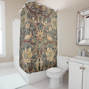 William Morris Bullerswood Vintage Vogelkunst Duschvorhang