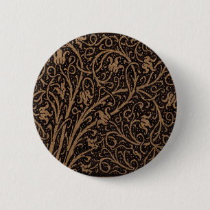 William Morris Campion getriebenes Ledertuch Button