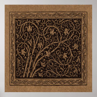 William Morris Campion getriebenes Ledertuch