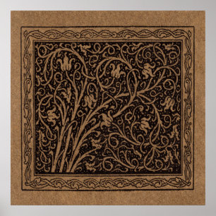 William Morris Campion getriebenes Ledertuch Poster