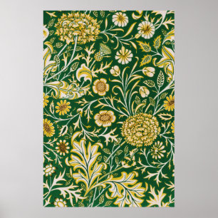 William Morris Cherwell Blumendesign grün Poster