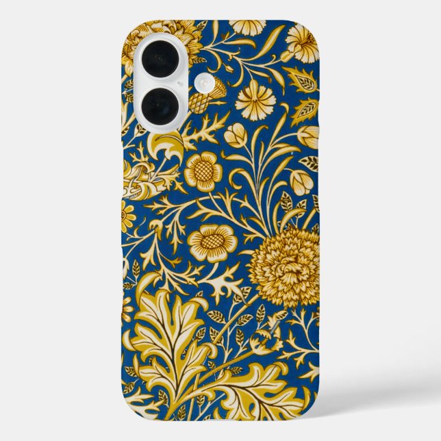 William Morris Cherwell Floral Pattern Blue Case-Mate iPhone Hülle (Rückseite)