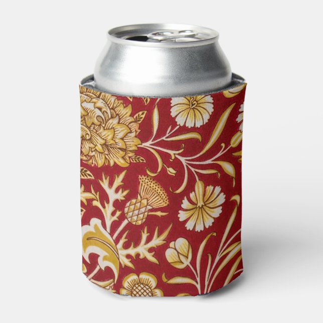 William Morris Cherwell Floral Pattern Red Dosenkühler (Kanne Vorderseite)