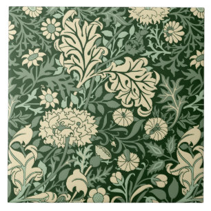 William Morris 'Cherwell' in Forest Green Fliese