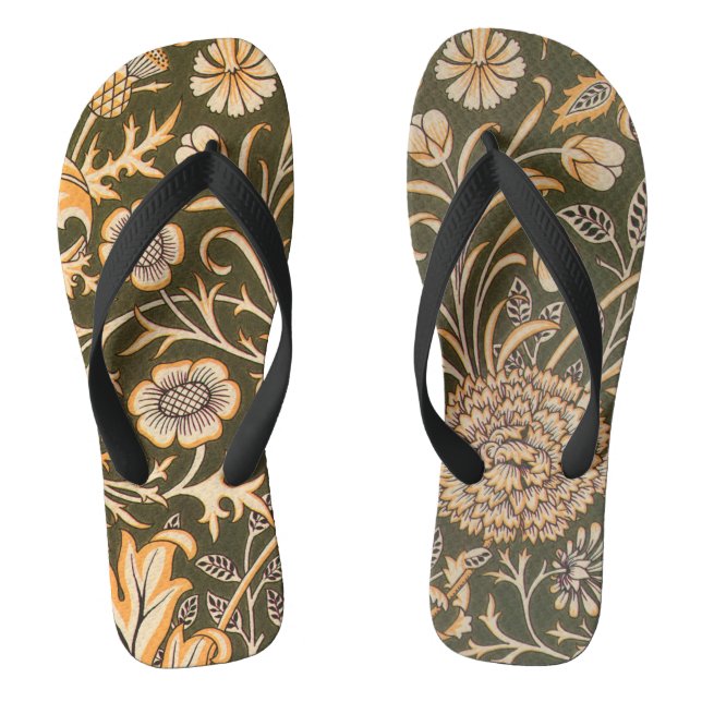 William Morris Cherwell Wallpaper Pattern Flip Flops (Fußbett)