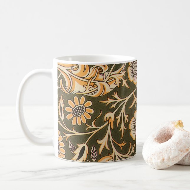 William Morris Cherwell Wallpaper Pattern Kaffeetasse (Mit Donut)