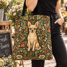 William Morris Chihuahua Vintage Floral
