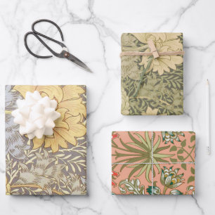 William Morris Chrysantheme-Mums Blumen Geschenkpapier Set