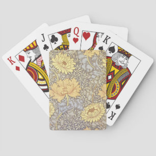 William Morris Chrysantheme-Mums Blumen Spielkarten
