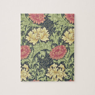 William Morris Chrysantheme Vintage-Blumenkunst Puzzle