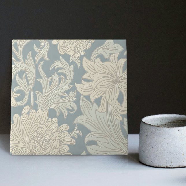 William Morris Chrysanthemen-Muster Fliese (Von Creator hochgeladen)
