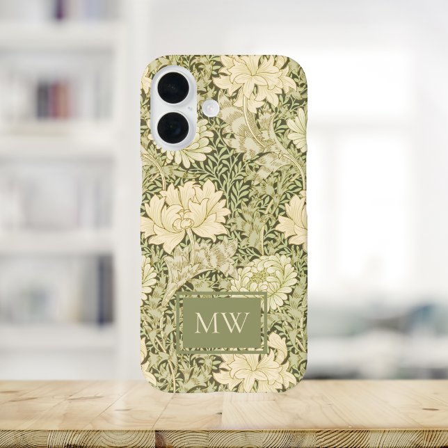 William Morris Chrysanthemum Custom Monogram Case-Mate iPhone Hülle (Von Creator hochgeladen)