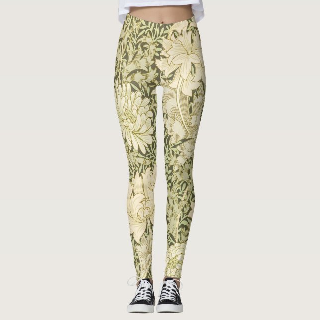 William Morris Chrysanthemum Frauen Leggings (Vorderseite)