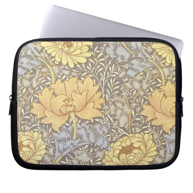 William Morris Chrysanthemum Hübsche Blume Laptopschutzhülle (Vorderseite)