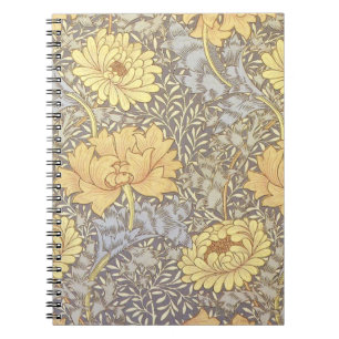 William Morris Chrysanthemum Mum Blume Notizblock