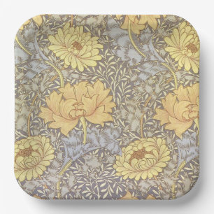 William Morris Chrysanthemum Mum Blume Pappteller