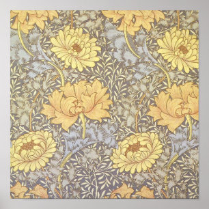 William Morris Chrysanthemum Mum Blume Poster