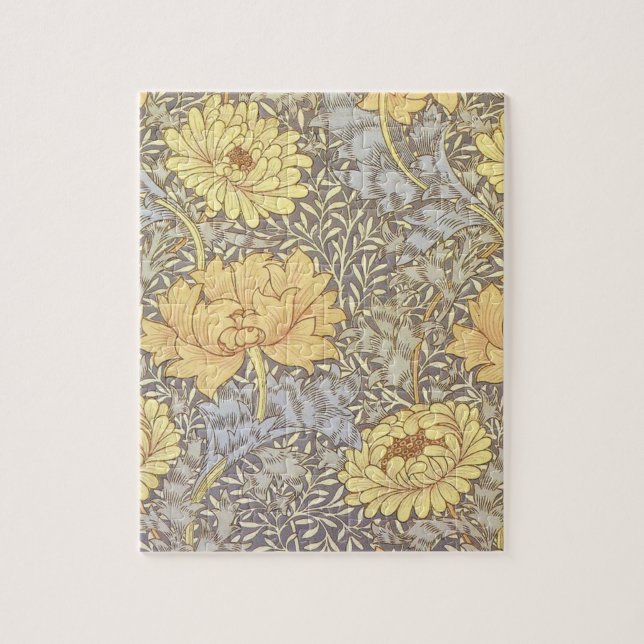 William Morris Chrysanthemum Mum Blume Puzzle (Vertikal)