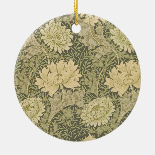 William Morris Chrysanthemum Mum Keramik Ornament (Hinten)
