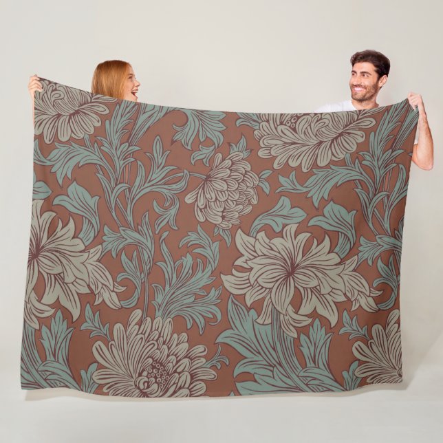 William Morris Chrysanthemum Muster Fleece-Decke Fleecedecke (Beispiel)