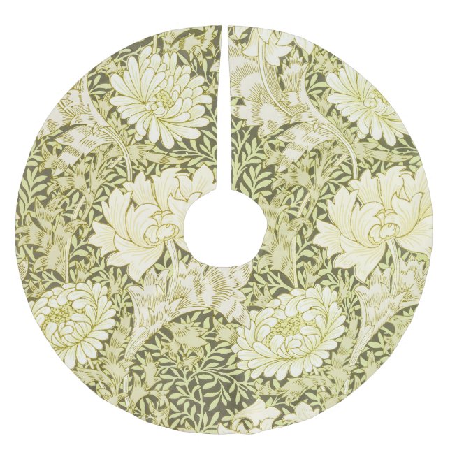 William Morris Chrysanthemum Muster Polyester Weihnachtsbaumdecke (Vorderseite)