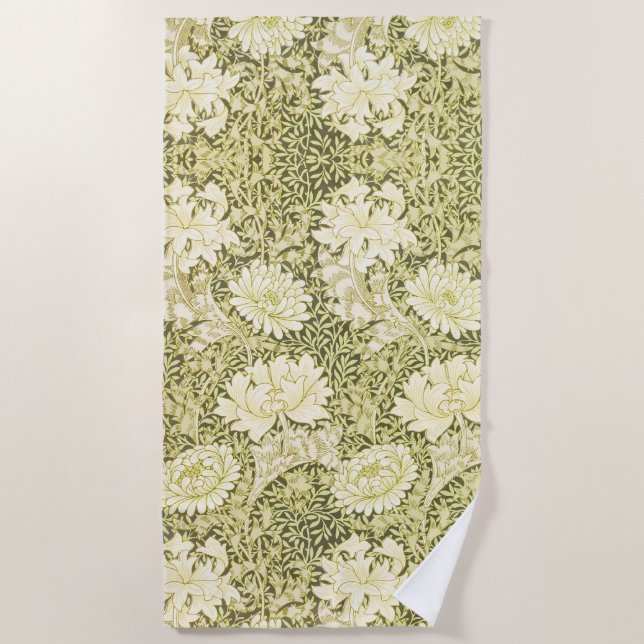 William Morris Chrysanthemum Muster Strandtuch (Vorderseite)