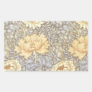 William Morris Chrysanthemum-Mutterblumen Rechteckiger Aufkleber
