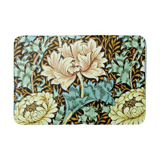William Morris - Chrysanthemum Pattern, Badematte (Vorderseite)