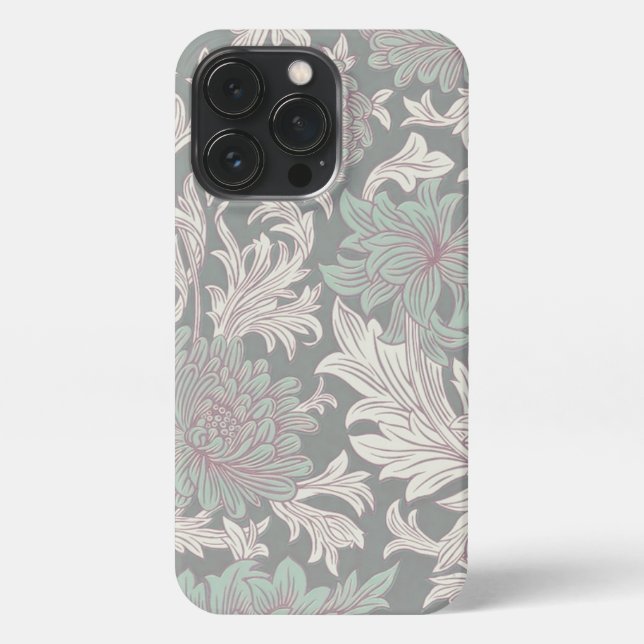 William Morris Chrysanthemum Pattern iPhone Case Hülle (Rückseite)