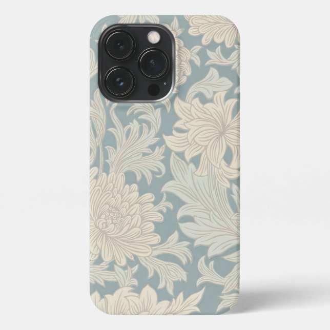 William Morris Chrysanthemum Pattern iPhone Hülle (Rückseite)