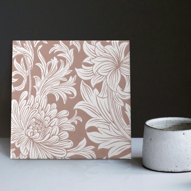 William Morris Chrysanthemum Pattern Keramik Tile Fliese (Von Creator hochgeladen)